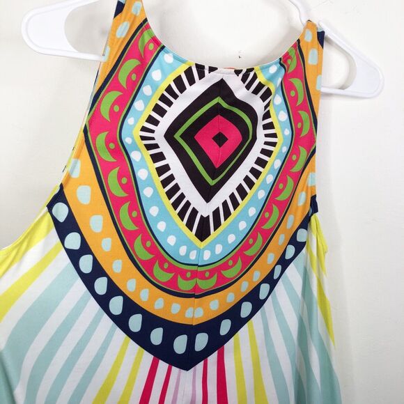 Mara Hoffmann Multi Color Rays Jersey Swing Mini Dress Swim Coverup Sz XS - Picture 7 of 10